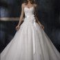 Ball Sweetheart Neckline Strapless Appliqued Beaded Tuller Wedding Dress Bridal Gown