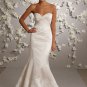 Mermaid V-neckline Backless Appliqued Wedding Dress Bridal Gown