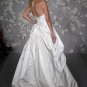 Backless Scoop Neckline Beading Taffeta Wedding Dress Bridal Gown