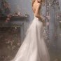 Sweetheart Backless Detachable Organza Train Wedding Dress Bridal Gown
