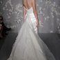 Sweetheart Backless Detachable Organza Train Wedding Dress Bridal Gown