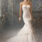 Sweetheart  Appliqued Organza and Satin Wedding Dress Bridal Gown