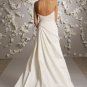 Scoop Neckline Strapless Backless Taffeta Wedding Dress Bridal Gown