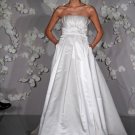 A-line Strapless Beading Wedding Dress Bridal Gown