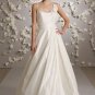 Sexy Spaghetti Strap Scoop Neckline Backless Taffeta Wedding Dress Bridal Gown