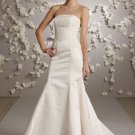 Backless Strapless Appliqued Wedding Dress Bridal Gown
