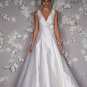 A-line V-neckline Taffeta Wedding Dress Bridal Gown