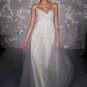 Backless Deep V-neckline Appliqued Beading Tuller Wedding Dress Bridal Gown