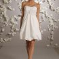 Backless Scoop Neckline Mini Wedding Dress Bridal Gown
