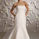 Mermaid Strapless Sweep Train Satin Wedding Dress Bridal Gown