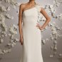 One Shoulder Chiffon Wedding Dress Bridal Gown