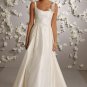 A-line Scoop Neckline Taffeta Wedding Dress Bridal Gown