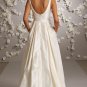 A-line Scoop Neckline Taffeta Wedding Dress Bridal Gown