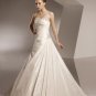 A-line Straight Neckline Appliqued Beading Wedding Dress Bridal Gown