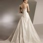 A-line Straight Neckline Appliqued Beading Wedding Dress Bridal Gown