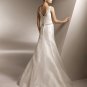 A-line Cap Sleeve Appliqued Beading Sweep Train Wedding Dress Bridal Gown