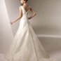 A-line V-neckline Appliqued Beading Taffeta Wedding Dress Bridal Gown
