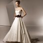 Sweetheart Neckline Strapless Train Taffeta Wedding Dress Bridal Gown
