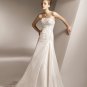 Sheath Strapless Appliqued Beading Taffeta Wedding Dress Bridal Gown