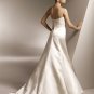 Scoop Neckline Strapless Appliqued Beading Taffeta Wedding Dress Bridal Gown