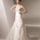 Sweetheart Appliqued Beading Backless Taffeta Wedding Dress Bridal Gown