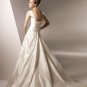 A-line Cap Sleeve Taffeta Wedding Dress Bridal Gown aq0027
