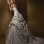 A-line Scoop Neckline Appliques Taffeta Wedding Dress Bridal Gown aq0031