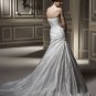 Sweetheart Strapless Beaded Train Taffeta Wedding Dress Bridal Gown aq0033