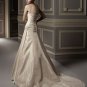 Scoop Neckline Strapless Appliqued Beading Taffeta Wedding Dress Bridal Gown aq0034