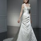 Sexy A-line V-neckline Appliqued Beading Taffeta Wedding Dress Bridal Gown aq0035