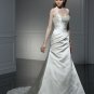 Sexy A-line V-neckline Appliqued Beading Taffeta Wedding Dress Bridal Gown aq0035