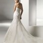 V-neckline Appliqued Beading Organza Wedding Dress Bridal Gown aq0036