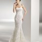 Mermaid Scoop Neckline Appliqued Beading Wedding Dress Bridal Gown aq0038