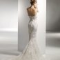 Mermaid Scoop Neckline Appliqued Beading Wedding Dress Bridal Gown aq0038