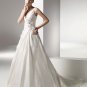 V-neckline A-line Appliques Taffeta Wedding Dress Bridal Gown aq0040