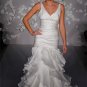 Backless V-neckline Beading Taffeta Wedding Dress Bridal Gown JH001