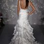 Backless V-neckline Beading Taffeta Wedding Dress Bridal Gown JH001