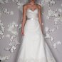 A-line V-neckline Appliqued Beading Organza Wedding Dress Bridal Gown JH003