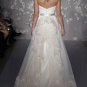 A-line V-neckline Appliqued Beading Organza Wedding Dress Bridal Gown JH003