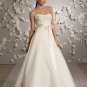 A-line Scoop Neckline Appliques Beading Organza Wedding Dress Bridal Gown JH006