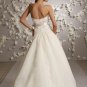 A-line Scoop Neckline Appliques Beading Organza Wedding Dress Bridal Gown JH006