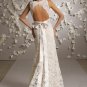 Sheath Deep V-neckline Lace Wedding Dress Bridal Gown JH008