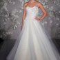 Ball Scoop Neckline Appliqued Beading Strapless Wedding Dress Bridal Gown JH011