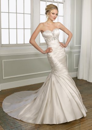 Mermaid Sweetheart Beading Lace-up 2012 Wedding Dress