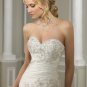 A-line Beading Applique Organza Sweep Train 2012 Wedding Dress