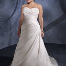 A-line Beading 2012 Plus Size Wedding Dress