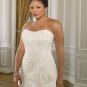 Removable One-shoulder Beading Appliques Chiffon Plus Size Wedding Dress 2012