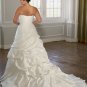 Removable Strap Lace-up Plus Size Wedding Dress 2012