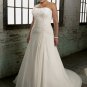 A-line Scoop Neckline Appliques Plus Size Wedding Dress 2012