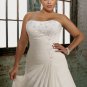 A-line Scoop Neckline Appliques Plus Size Wedding Dress 2012